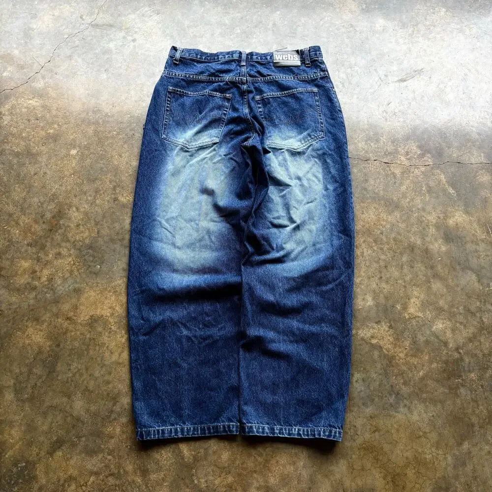 Super baggy‎ Vintage Y2K Webs Blue Jeans